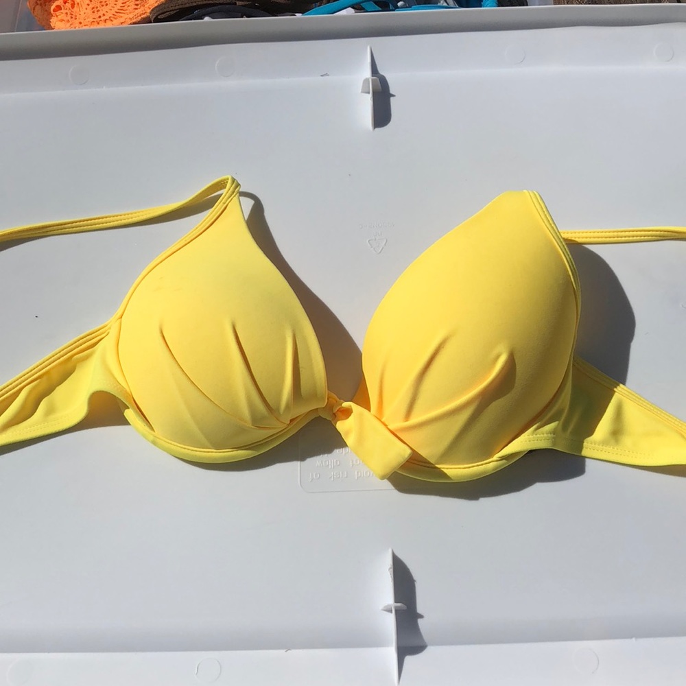 Yellow Body Glove Push-up Bikini Top